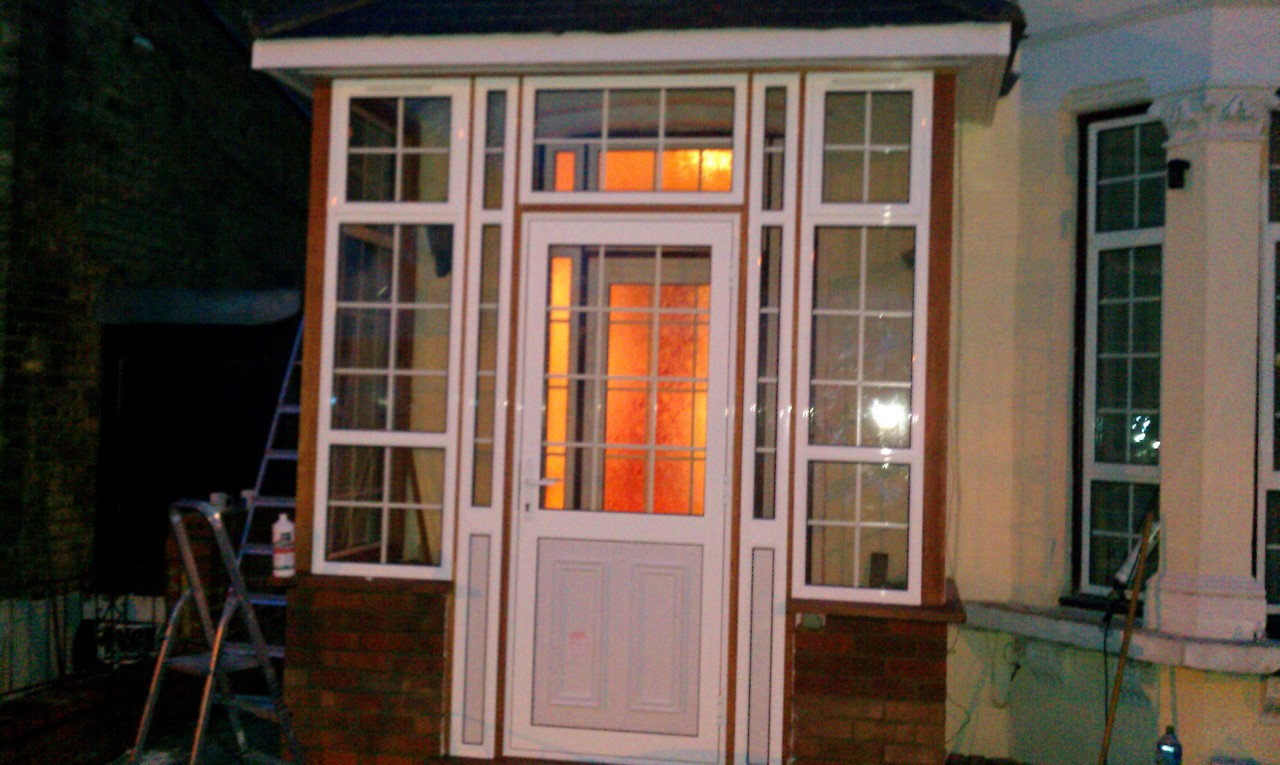 uPVC porch with Georgian bar glazing installed in Welwyn Garden City
